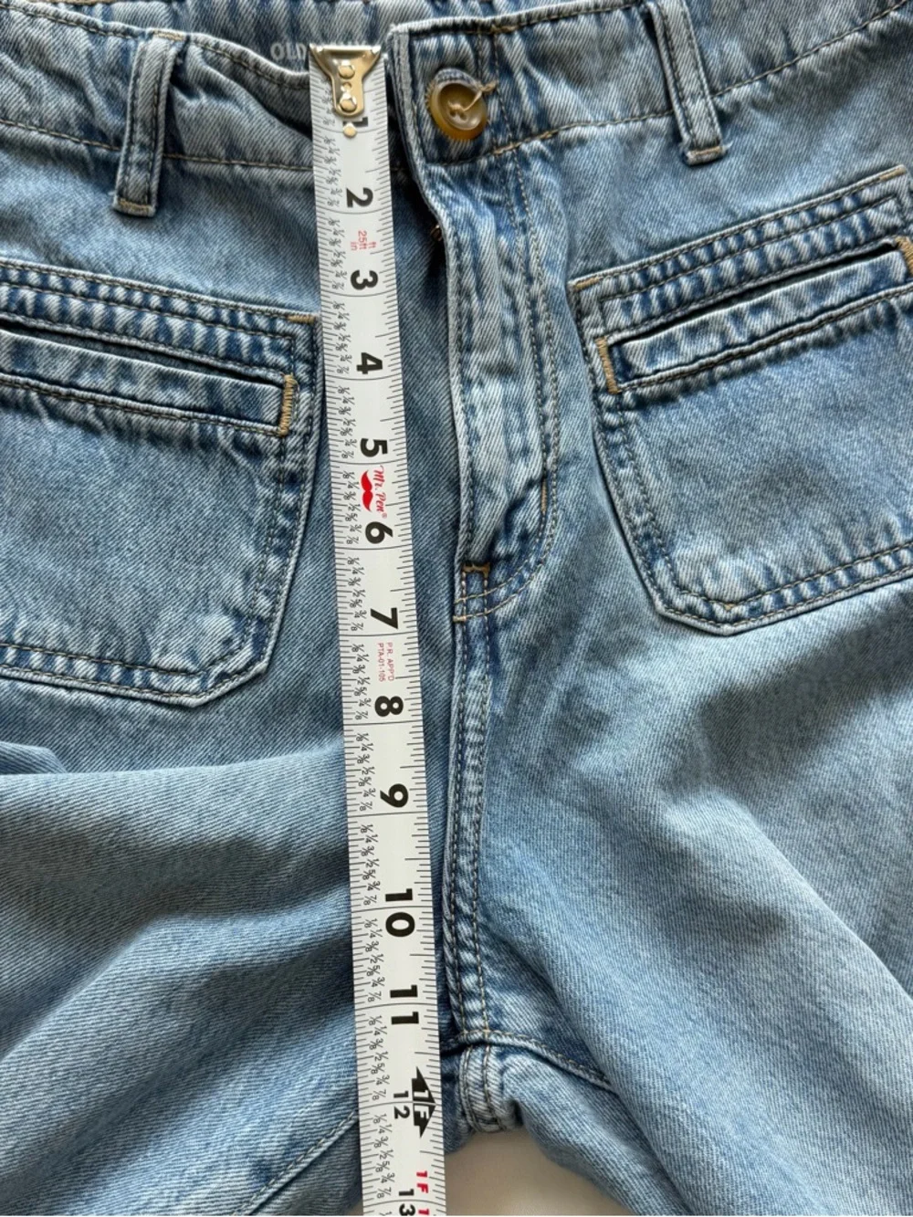 Old Navy high rise baggy wide leg jeans women’s 8 light blue wash EUC‎ - Picture 8 of 11